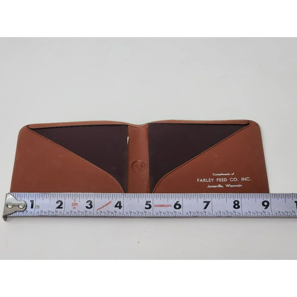 Vintage Remelon‎ Made Mens Wallet With Remelon And Feed Co Advertisement